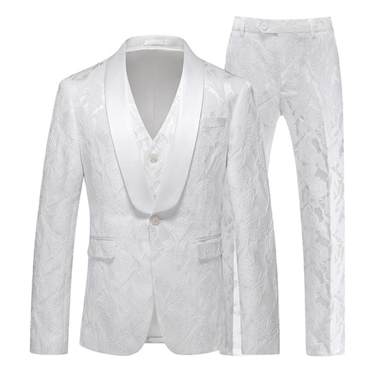 Dreiteiliger Hochzeitsanzug für Herren | Einreihig