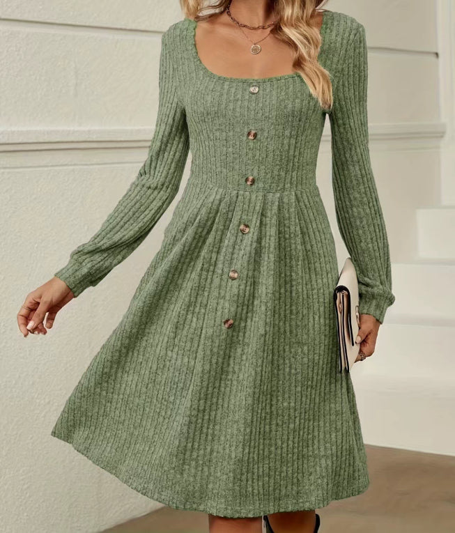 Damen A-Linien-Strickkleid | Mini