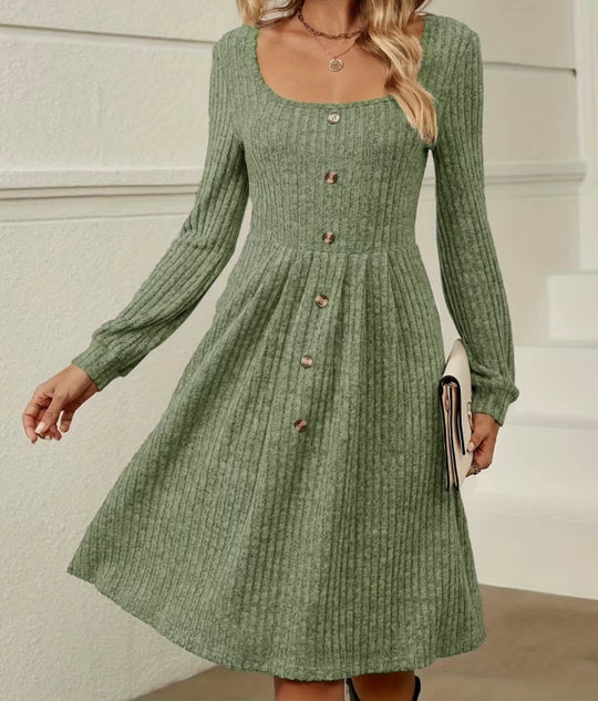 Damen A-Linien-Strickkleid | Mini