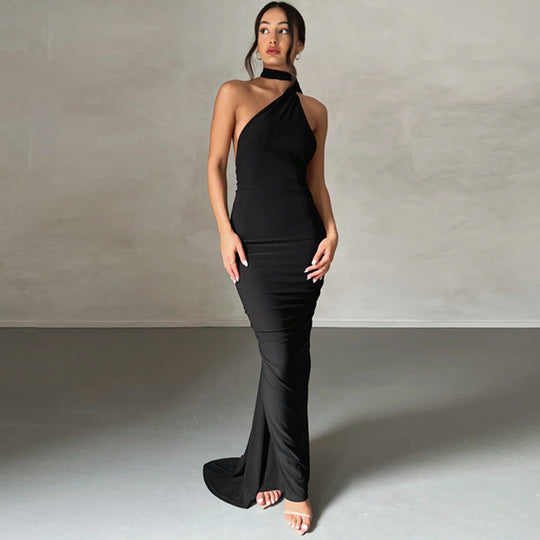 Abendkleid mit einer Schulter für Damen | Maxi