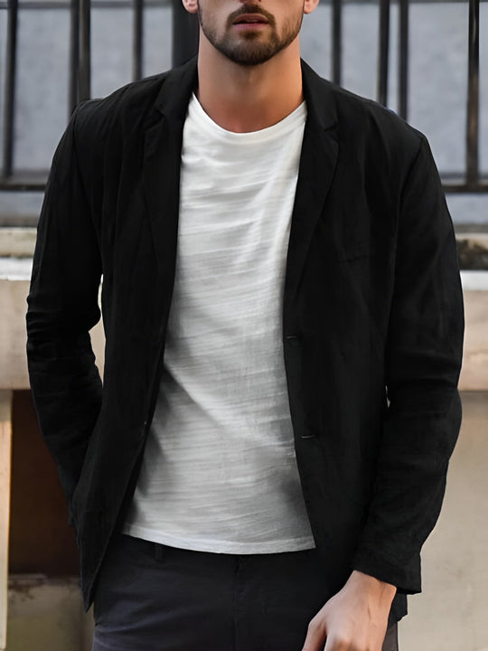 Lässiger Herren Blazer Mit Einem Knopf | Klassisch