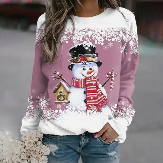 Schneemann Festlicher Weihnachtspullover Damen | Winter