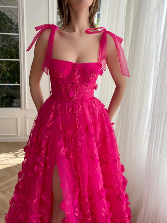 Elegantes Geblümtes Ballkleid Für Damen | Maxi