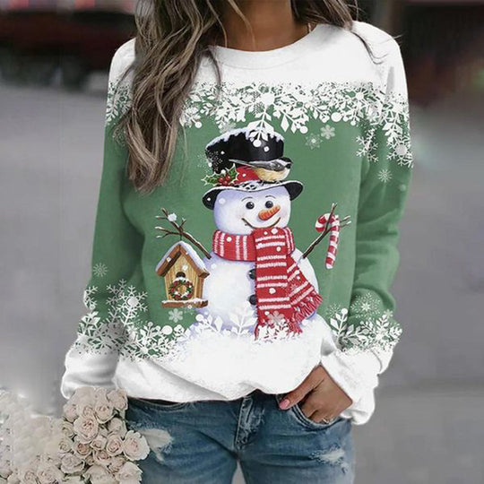Schneemann Festlicher Weihnachtspullover Damen | Winter