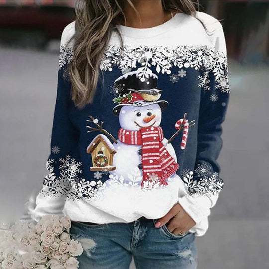Schneemann Festlicher Weihnachtspullover Damen | Winter