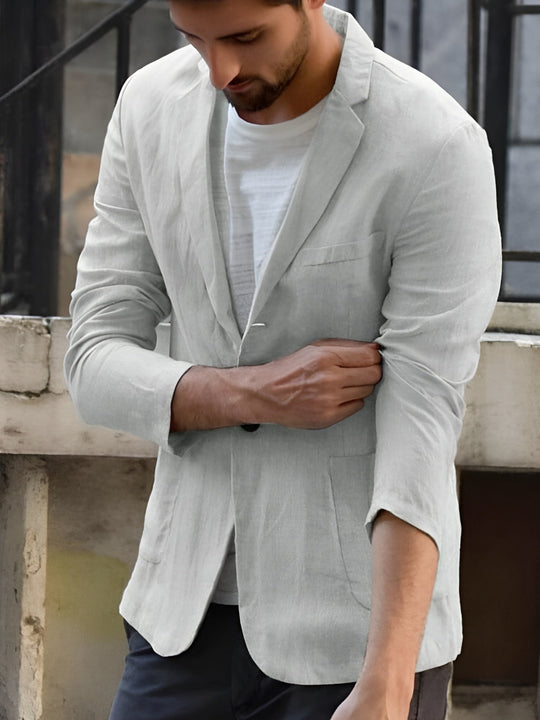 Lässiger Herren Blazer Mit Einem Knopf | Klassisch