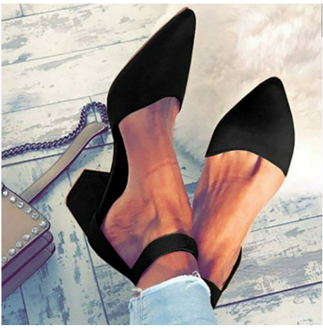 Damen Sandalen mit Blockabsatz – Spitze, Knöchelriemen, Elegant