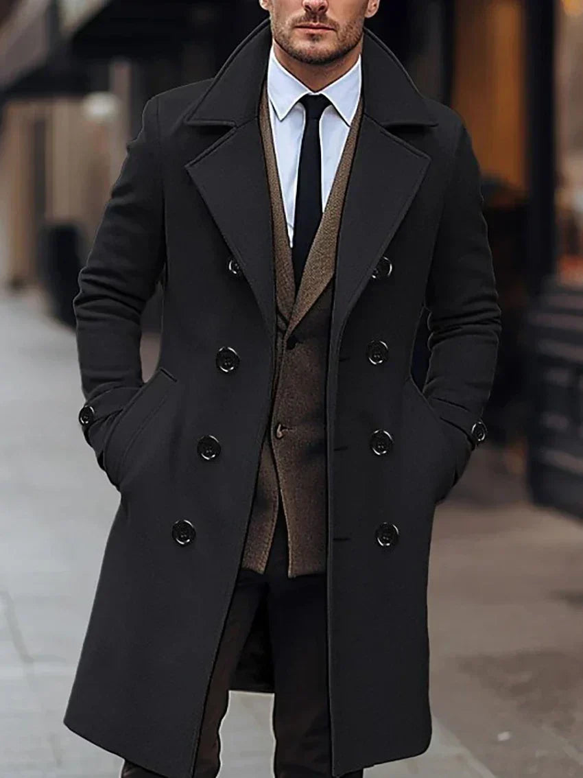 Warmer Trenchcoat Für Herren Im Winter | Lang