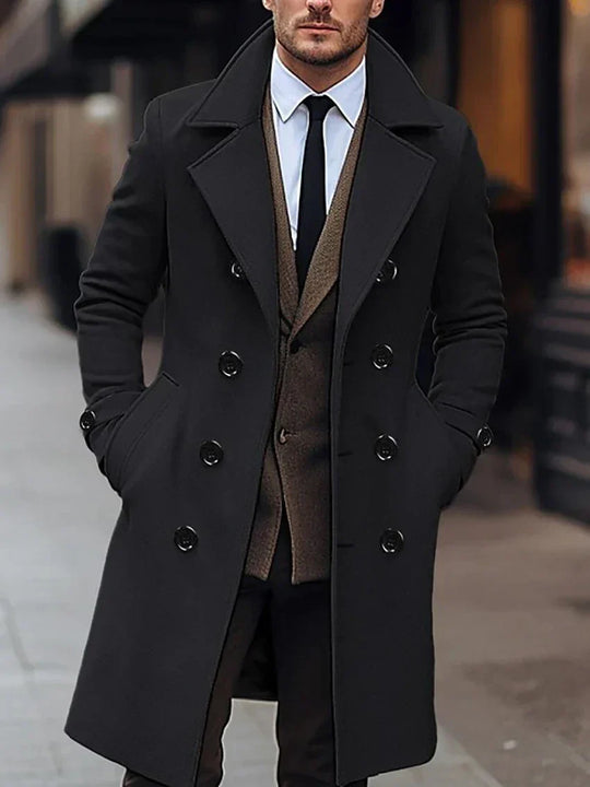 Warmer Trenchcoat Für Herren Im Winter | Lang
