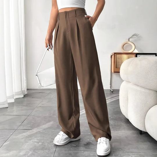 Damenhose Mit Hoher Taille | Weites Bein