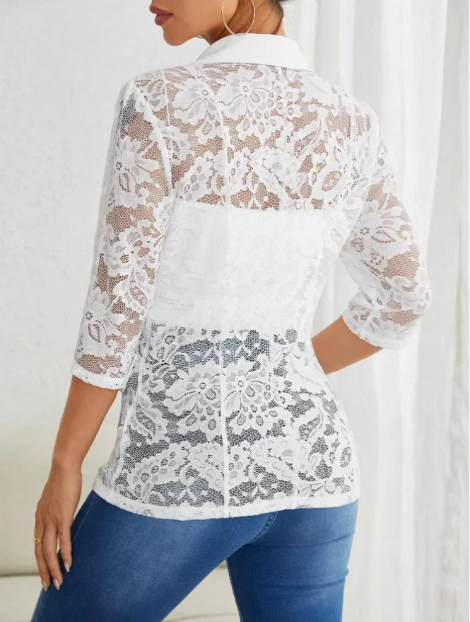 Damen Blazer Mit 3/4 Ärmeln | Mit Kragen