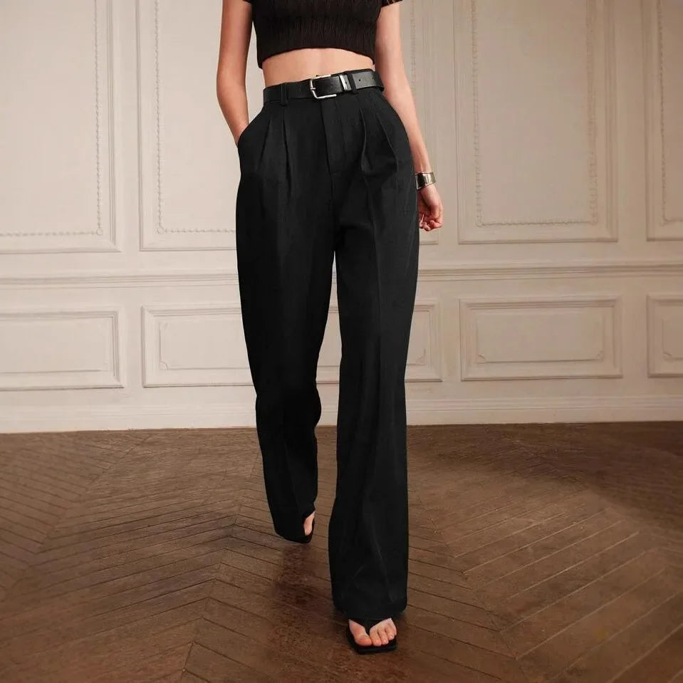 Damenhose Mit Hoher Taille | Schwarz