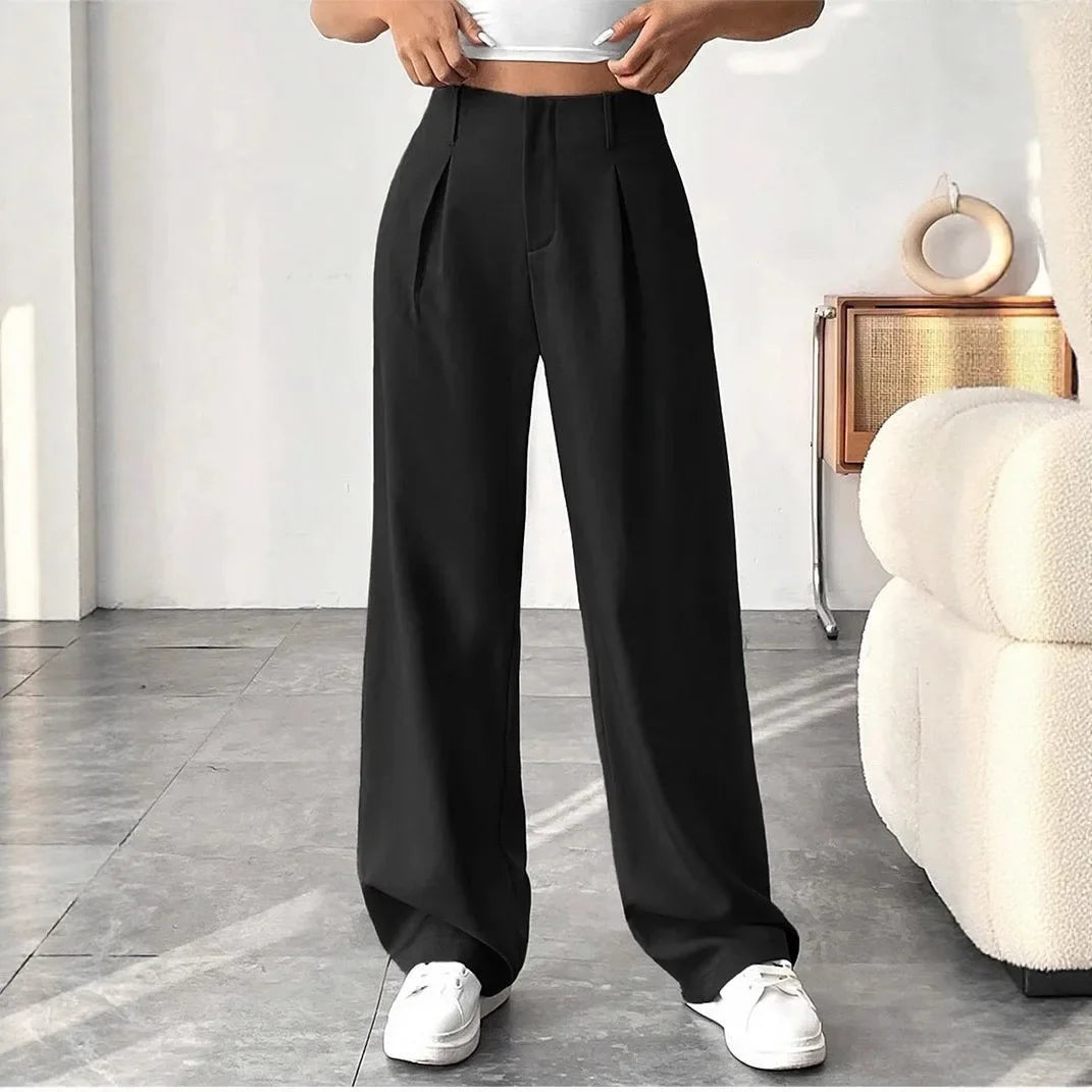 Damenhose Mit Hoher Taille | Weites Bein