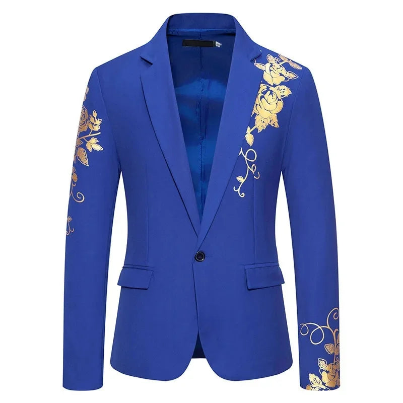 Formelles Herren Anzugsjackett Mit Golddruck | Hochzeitsanzug