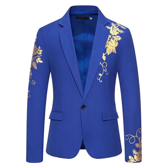 Formelles Herren Anzugsjackett Mit Golddruck | Hochzeitsanzug