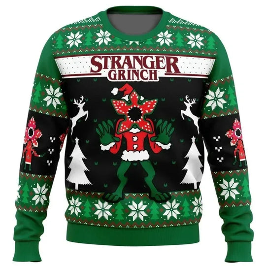 Herren Lustiger Ugly Xmas Pullover mit festlichem Print | Langarm