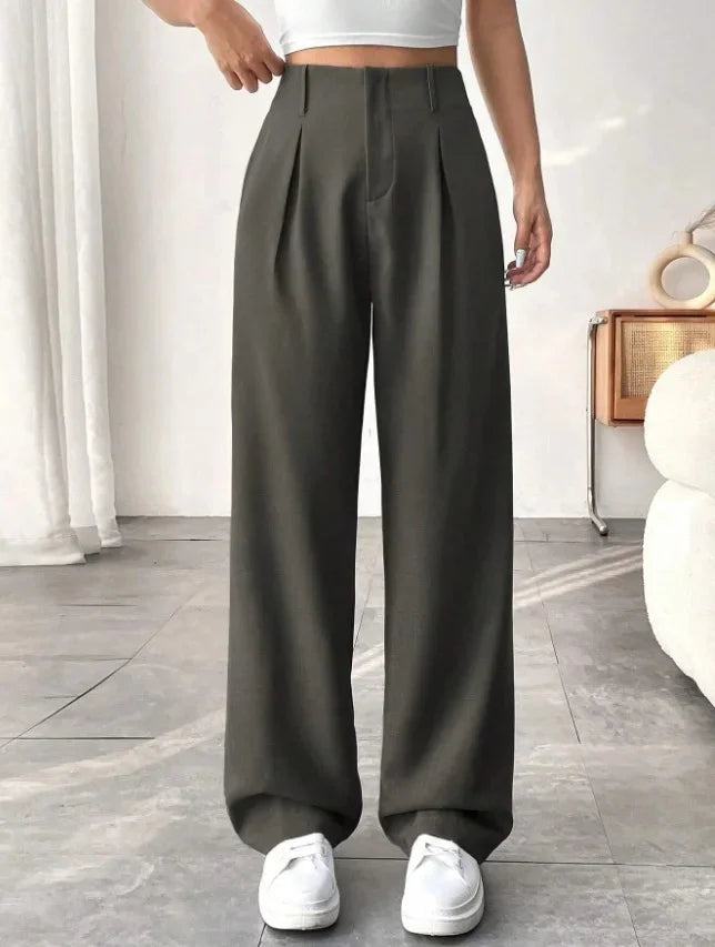 Damenhose Mit Hoher Taille | Weites Bein