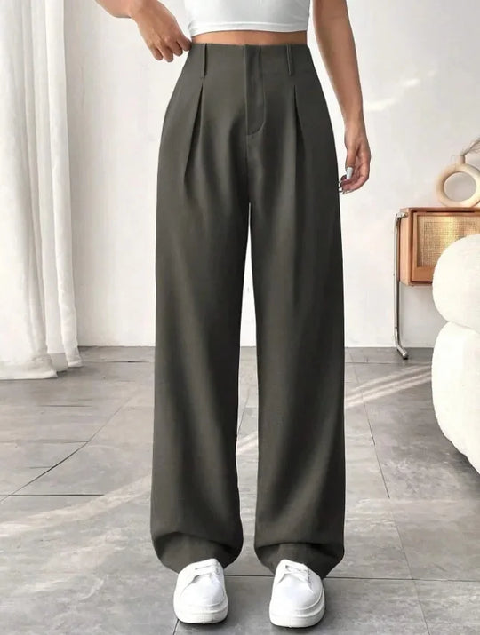 Damenhose Mit Hoher Taille | Weites Bein