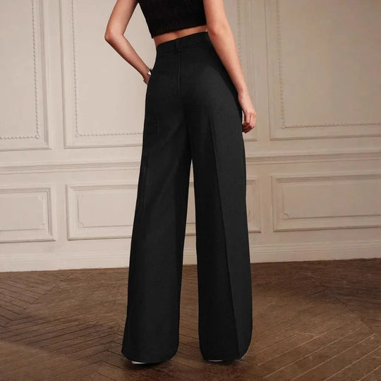 Damenhose Mit Hoher Taille | Schwarz