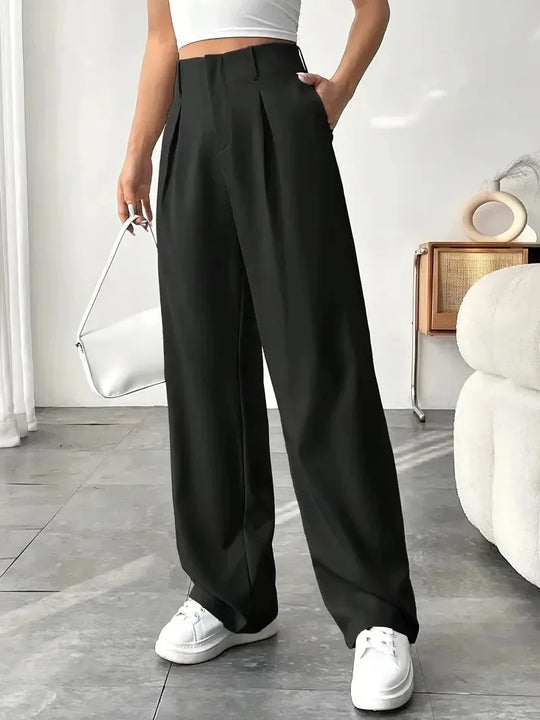 Damenhose Mit Hoher Taille | Weites Bein