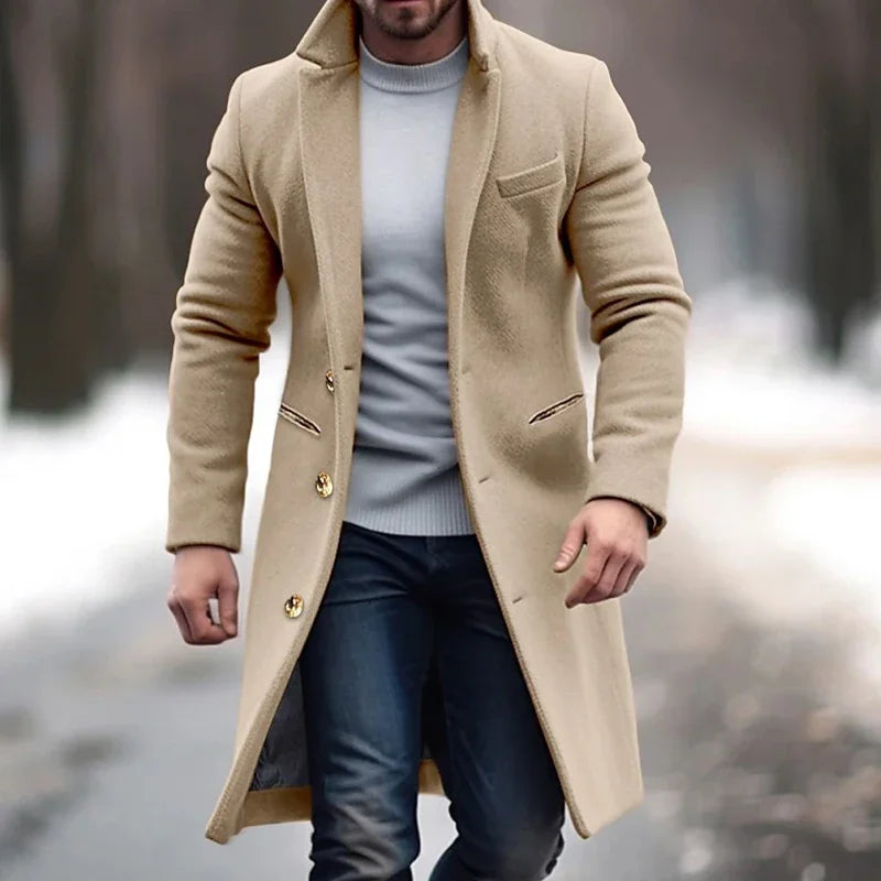 Bequemer Warmer Trenchcoat Für Herren | Lässig