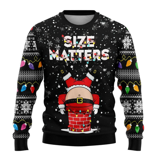 Rundhals Unisex Ugly Xmas Pullover | Gerippte Ärmel