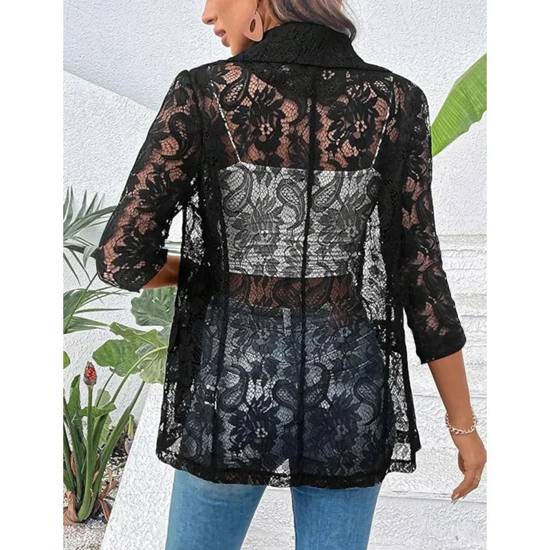 Damen Blazer Mit 3/4 Ärmeln | Mit Kragen
