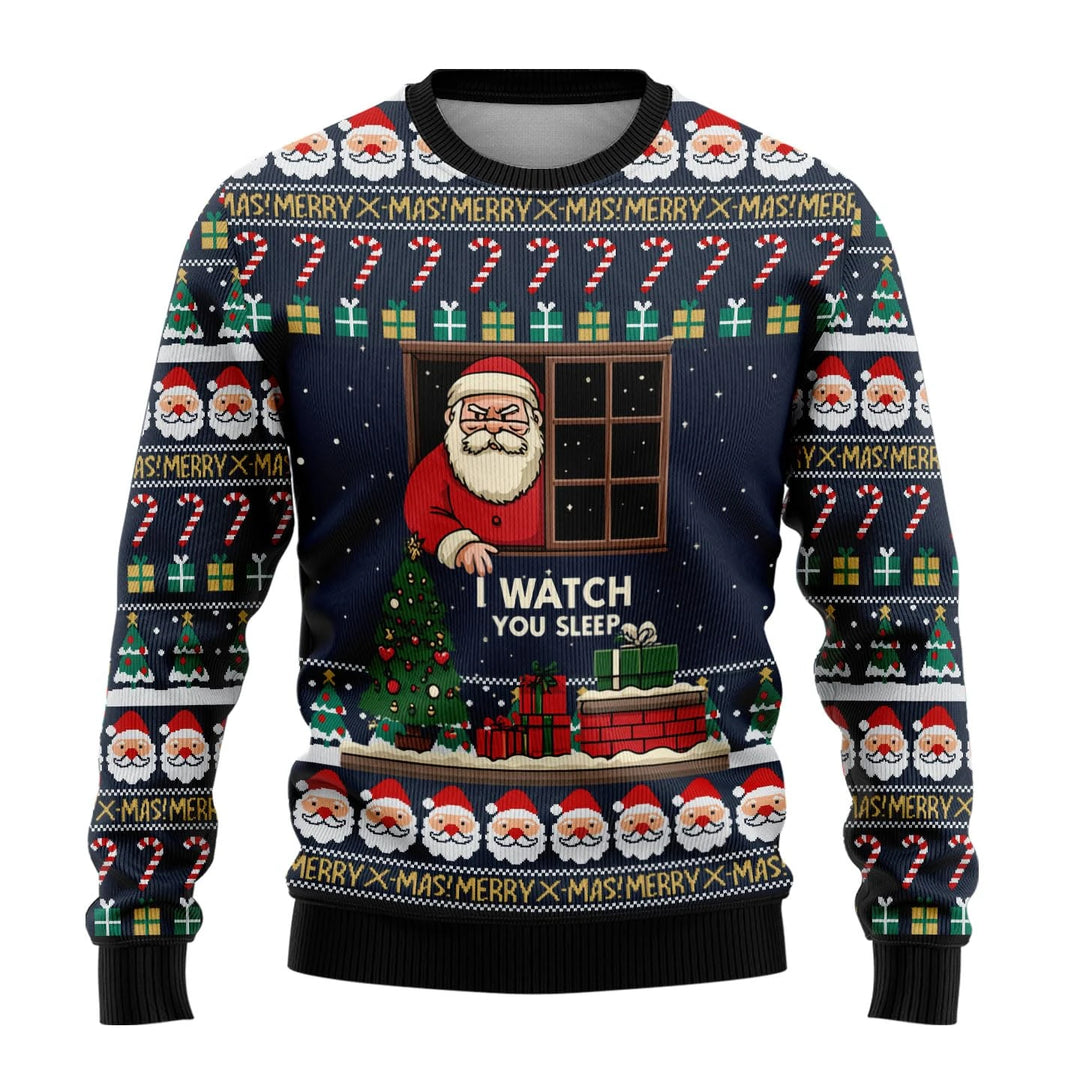 Unisex 3D-lustiger Bedruckter Ugly-Xmas-Pullover | Rundhals