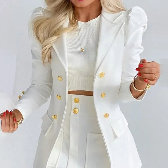 Zweiteiliges Blazer Und Rock Set Für Damen | Lässig
