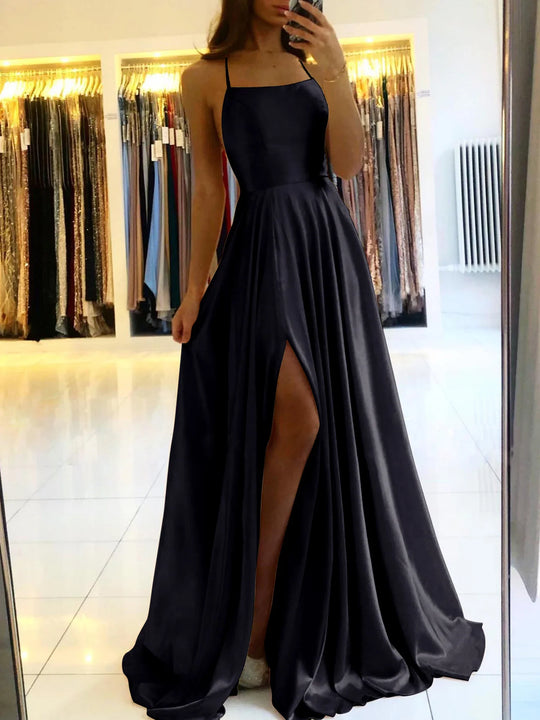 Elegantes Ballkleid Mit Hohem Schlitz Für Damen | Maxi