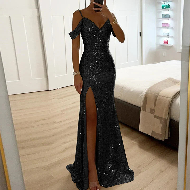 Schimmerndes Abendballkleid Für Damen | Maxi