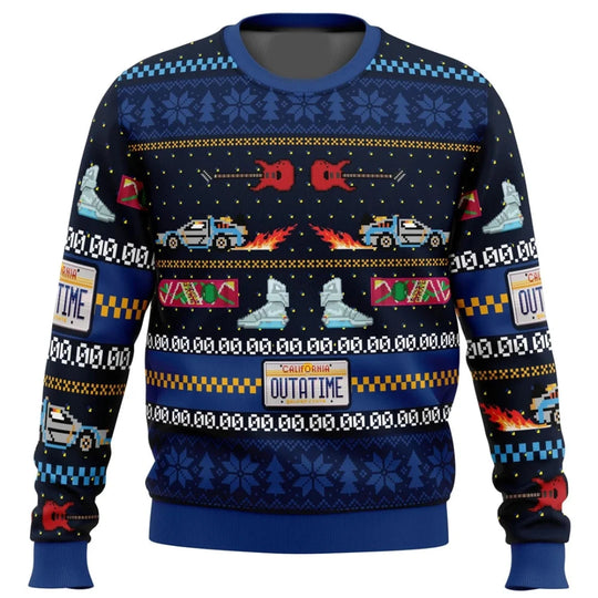 Retro Weihnachtspullover Herren | Rundhals