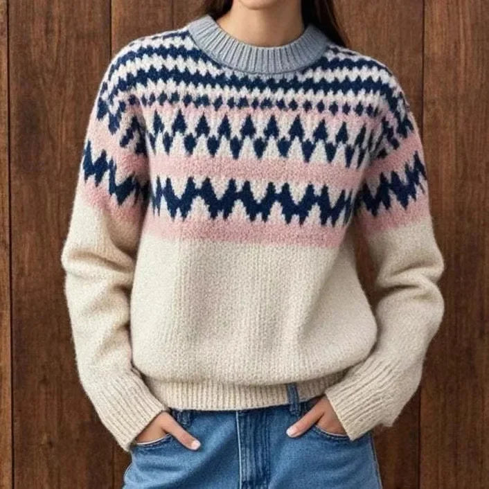 Lockere Norweger Pullover Damen | Winter