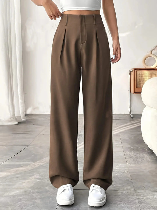Damenhose Mit Hoher Taille | Weites Bein