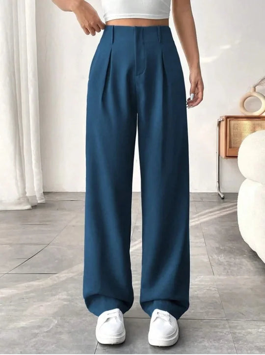 Damenhose Mit Hoher Taille | Weites Bein