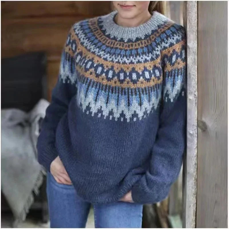 Lockere Norweger Pullover Damen | Winter