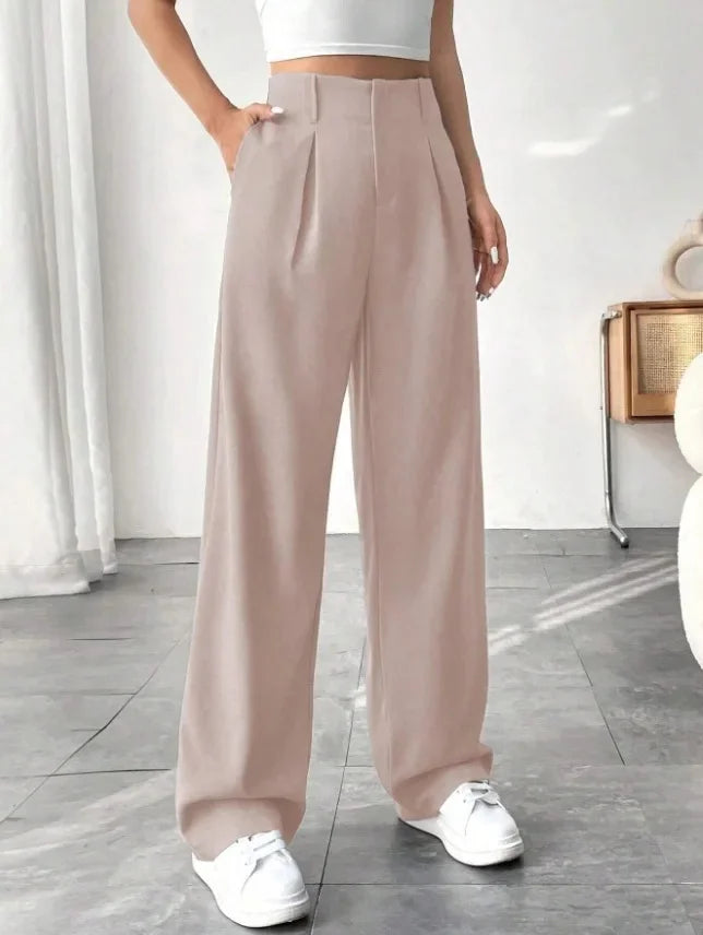 Damenhose Mit Hoher Taille | Weites Bein