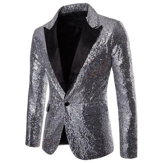 Herren Pailletten Blazer Jacke | Formell