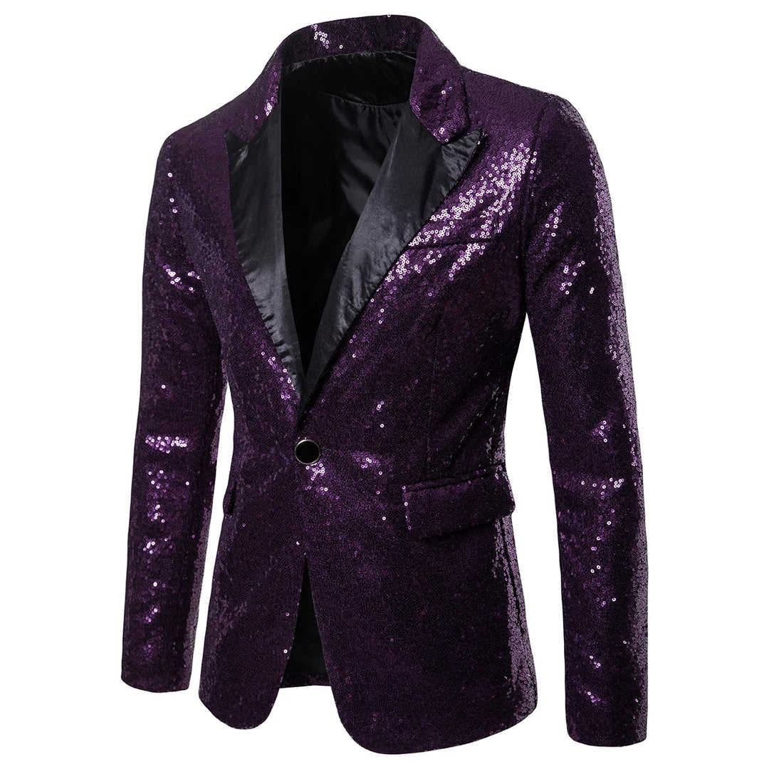 Herren Pailletten Blazer Jacke | Formell