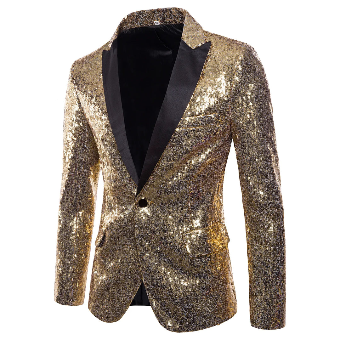 Herren Pailletten Blazer Jacke | Formell