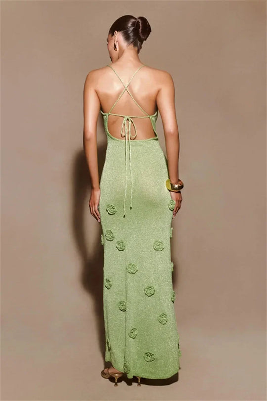 Elegantes Ballkleid Für Damen Mit Floralen Akzenten | Maxi