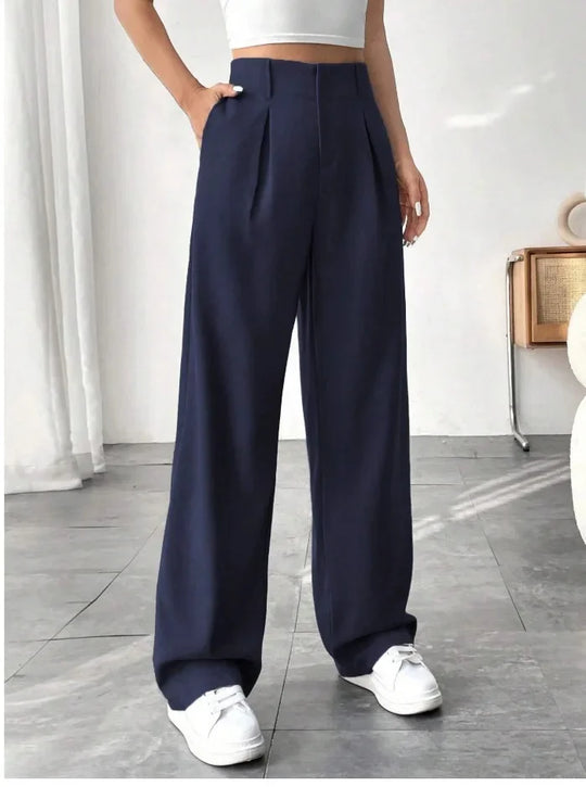 Damenhose Mit Hoher Taille | Weites Bein