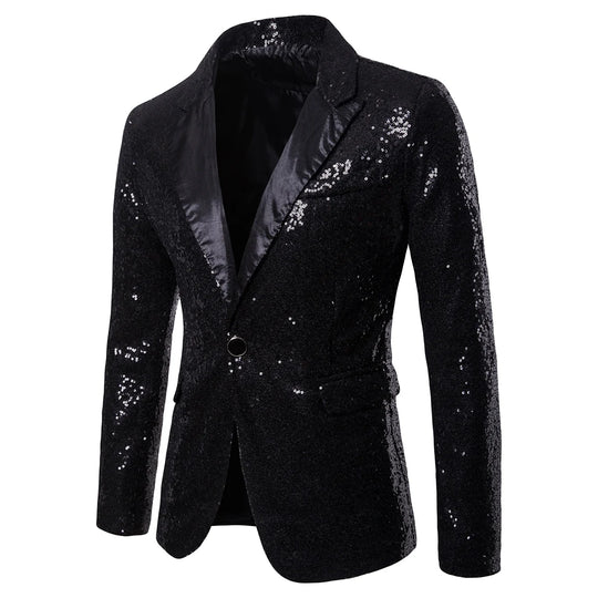 Herren Pailletten Blazer Jacke | Formell