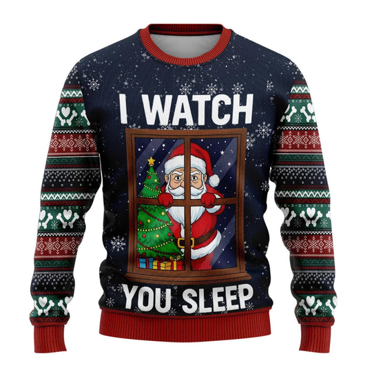 Unisex 3D-lustiger Bedruckter Ugly-Xmas-Pullover | Rundhals