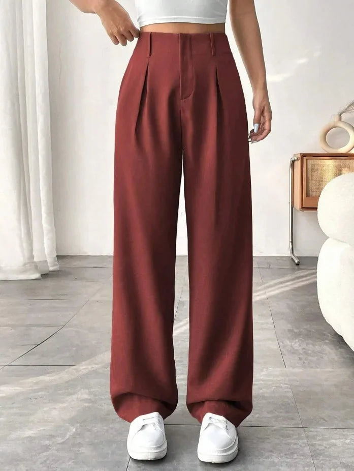 Damenhose Mit Hoher Taille | Weites Bein
