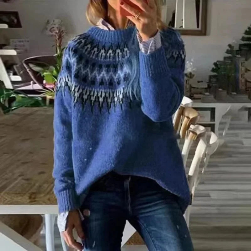 Lockere Norweger Pullover Damen | Winter