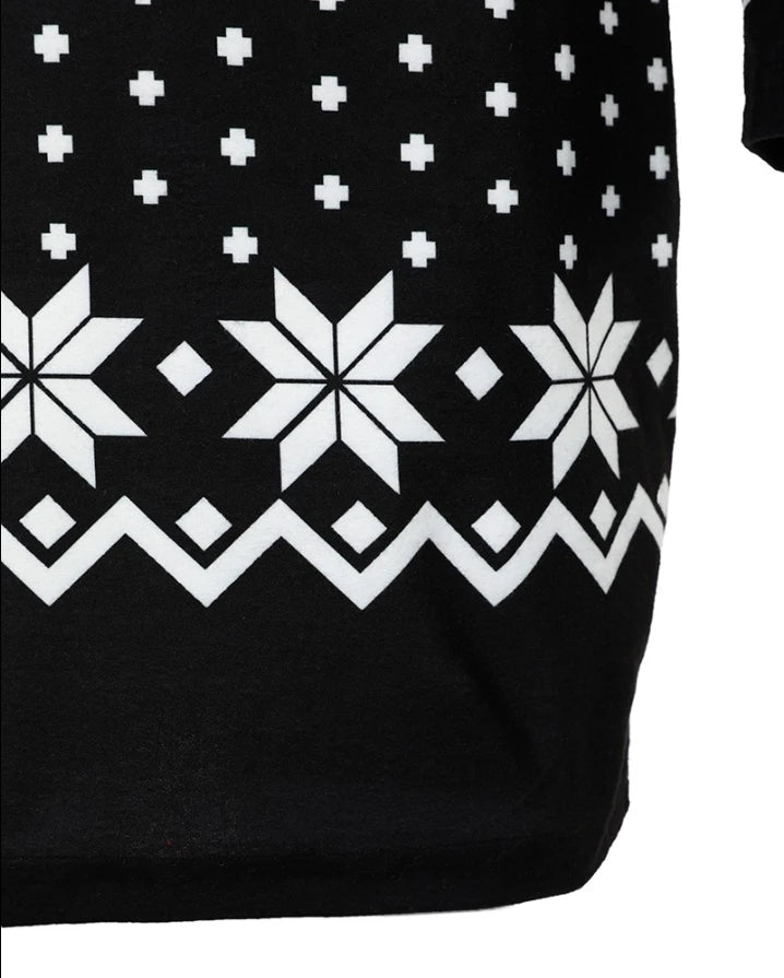 Lässige warme lange Ärmel Weihnachtskleid damen | Midi