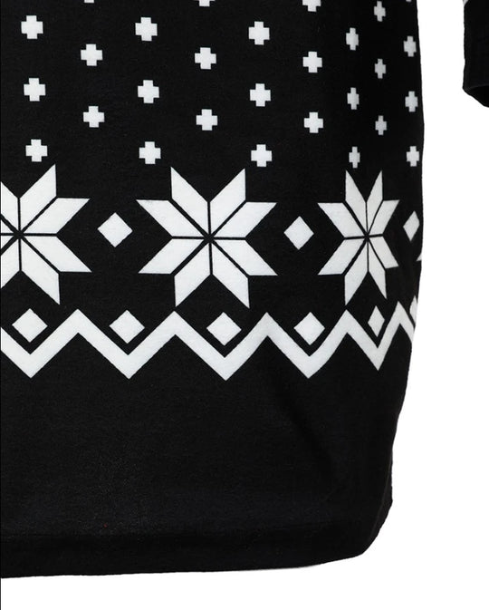 Lässige warme lange Ärmel Weihnachtskleid damen | Midi