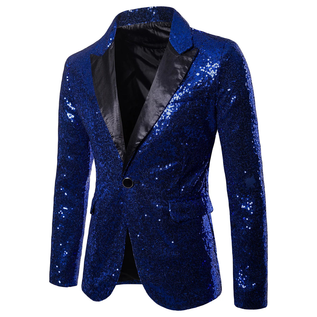 Herren Pailletten Blazer Jacke | Formell