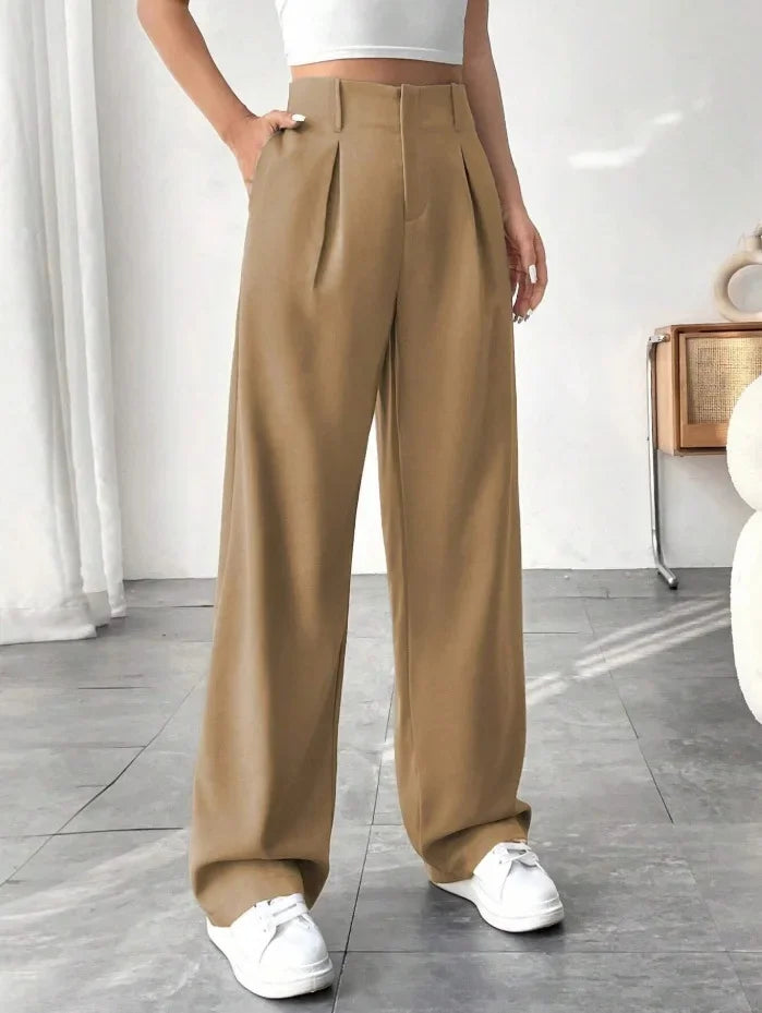Damenhose Mit Hoher Taille | Weites Bein